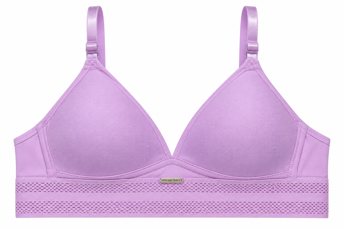 Brasier Niña Pecado Dulce En Microfibra Con Elástico De Malla