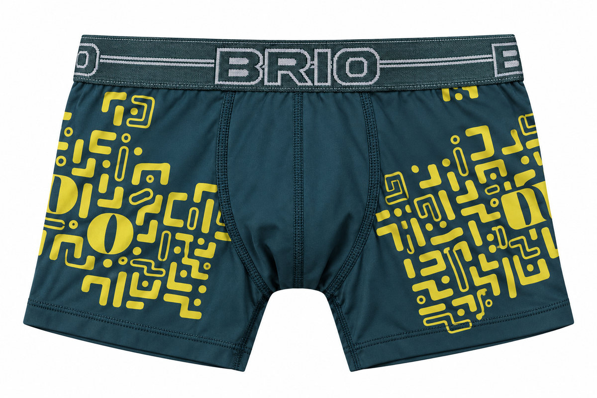 Bóxer Brio Niño Corto en Microfibra Y Estampado