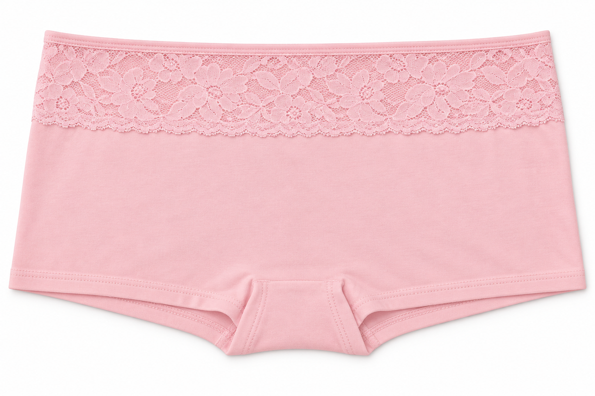 Bóxer Dama Pecado Dulce Fondo Entero En Algodón y Encaje