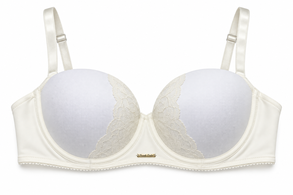 Brasier Strapless Dama Pecado Dulce En Microfibra Y Encaje