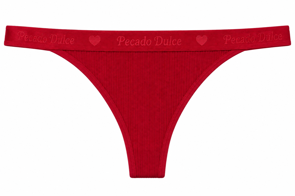 Panty Femenino de Corte Brasilero Dama Pecado Dulce En Rib Con Elástico