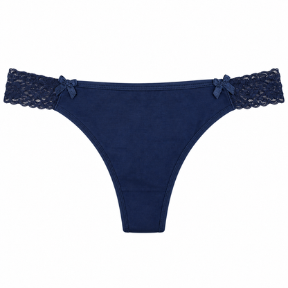 Panty Femenino de Corte Brasilero Dama Pecado Dulce Fondo Entero En Algodón y Encaje