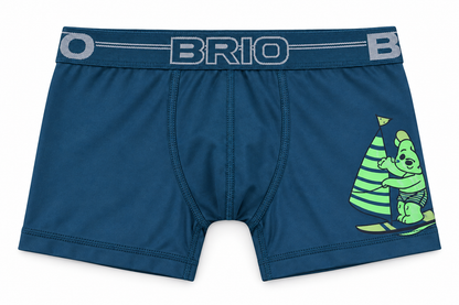 Bóxer Brio Niño En Microfibra Con Estampado En Pierna