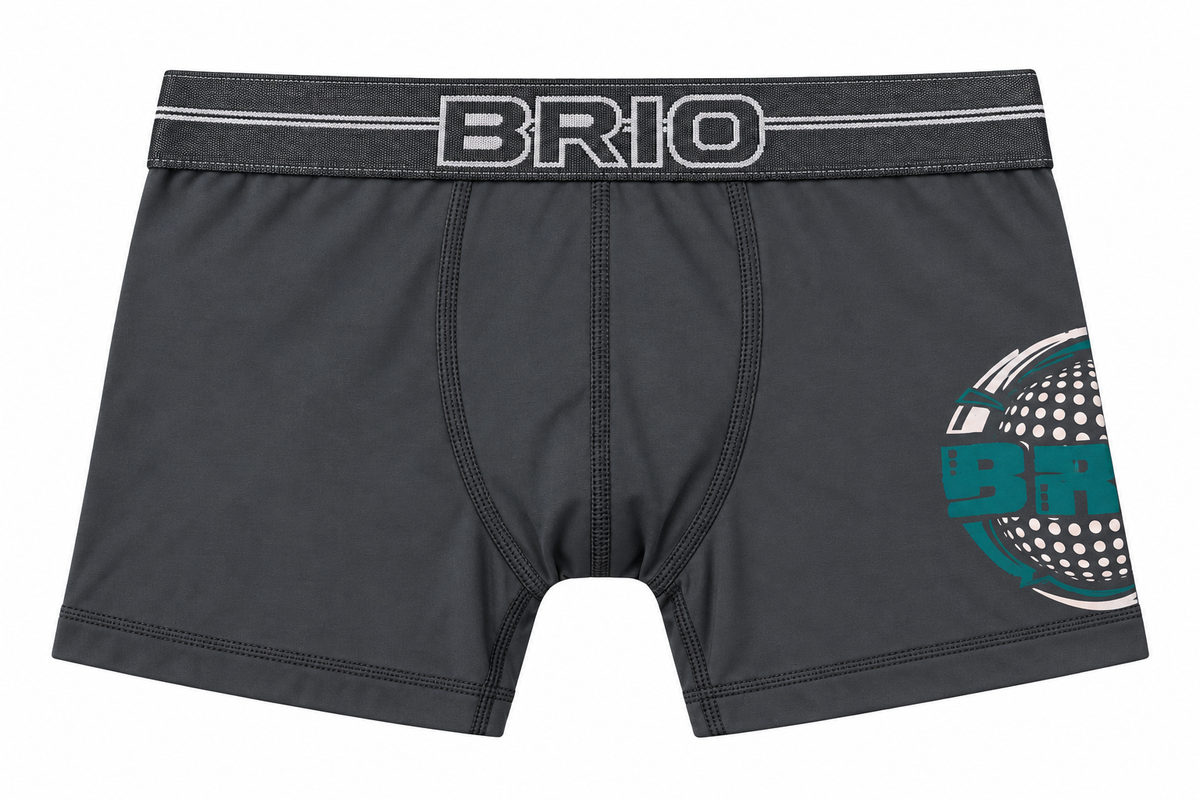 Bóxer Brio Niño Estampado Corto En Microfibra