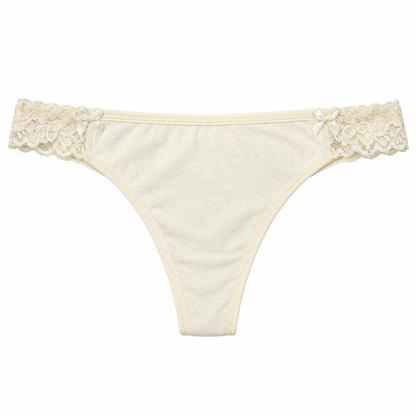 Panty Femenino de Corte Brasilero Dama Pecado Dulce Fondo Entero En Algodón y Encaje