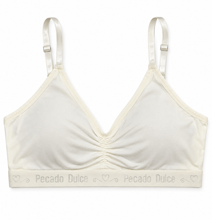 Top Dama Pecado Dulce Con Recogido Delantero En Algodón