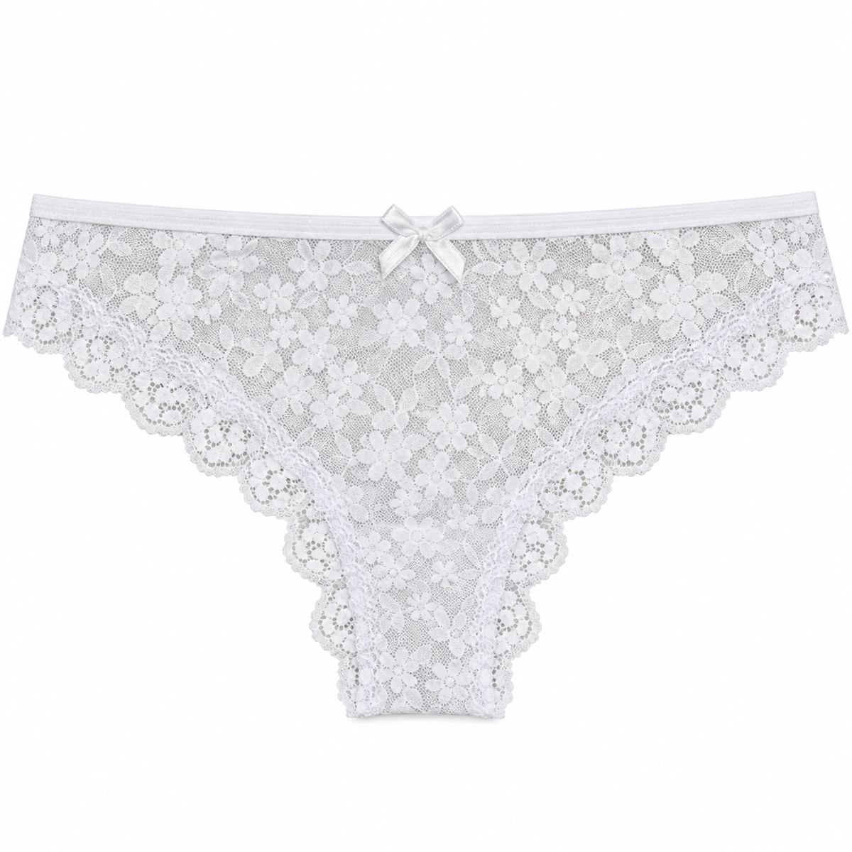 Panty Femenino de Corte Brasilero Dama Pecado Dulce Fondo Entero En Blonda