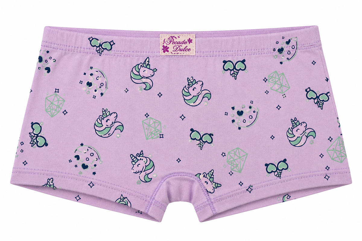 Bóxer Niña Pecado Dulce En Algodón Estampado