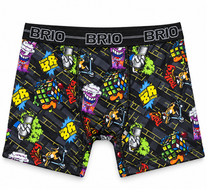 Bóxer Brio Niño Junior En Microfibra Sublimada