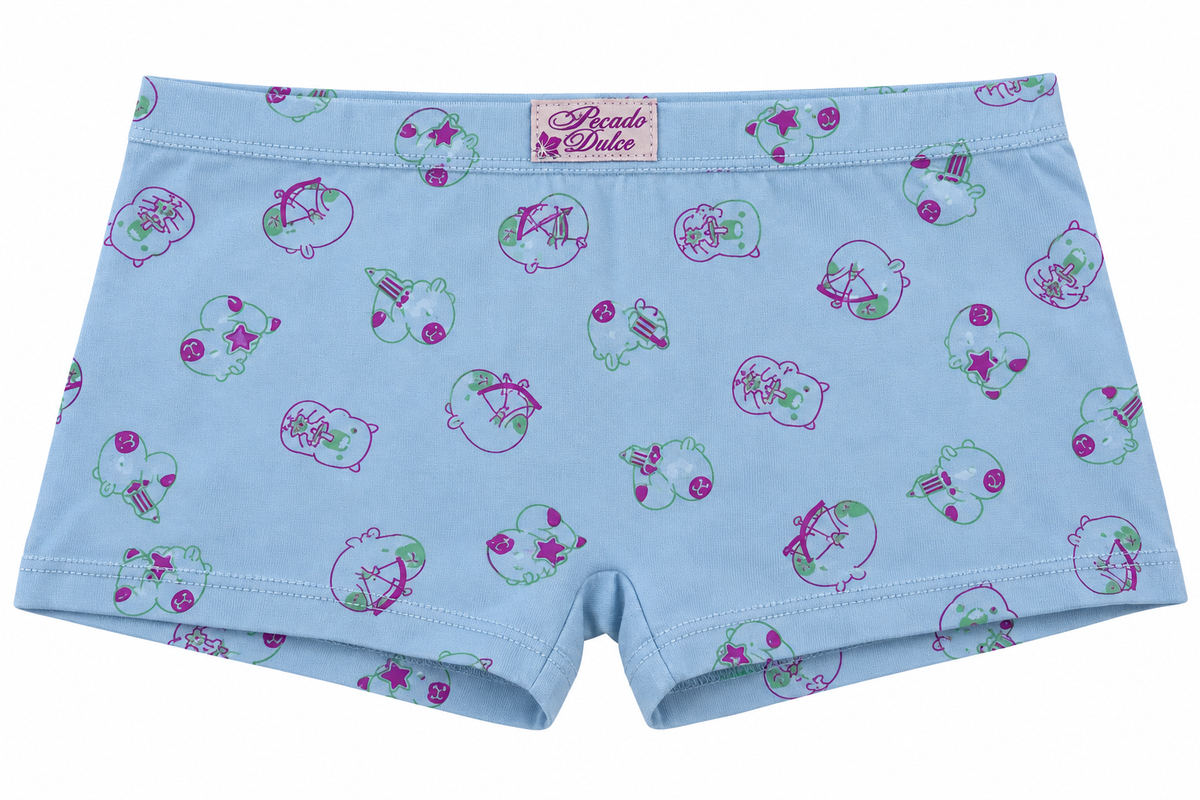 Bóxer Niña Pecado Dulce En Algodón Estampado