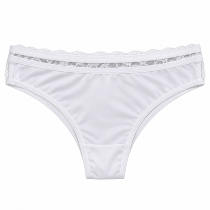 Panty Femenino de Corte Brasilero Dama Pecado Dulce Fondo Entero En Microfibra Y Encaje