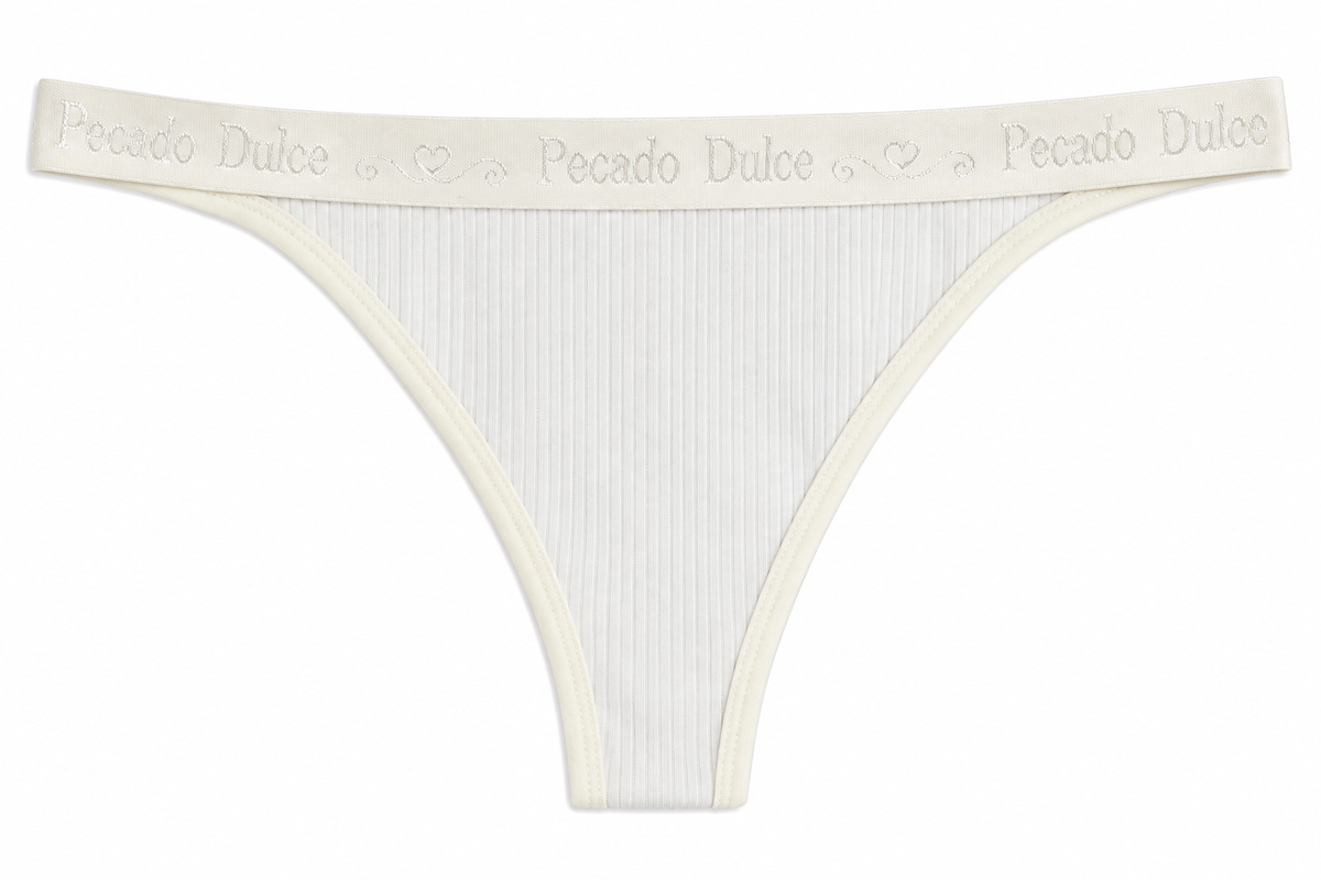 Panty Femenino de Corte Brasilero Dama Pecado Dulce En Rib Con Elástico