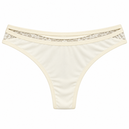 Panty Femenino de Corte Brasilero Dama Pecado Dulce Fondo Entero En Microfibra Y Encaje