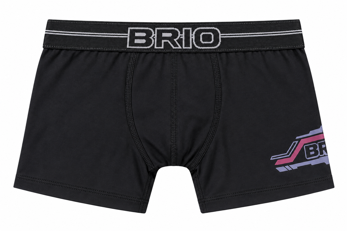 Bóxer Brio Niño Estampado Corto En Microfibra
