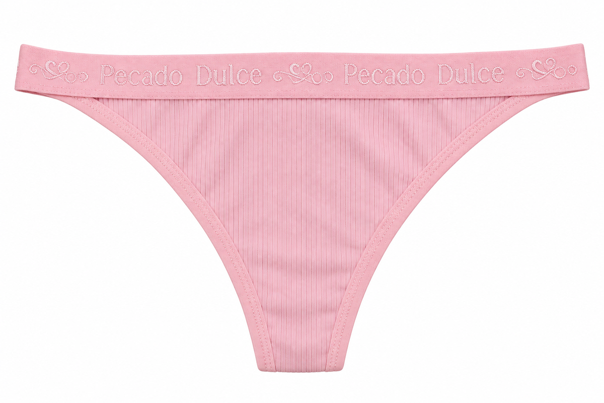 Panty Femenino de Corte Brasilero Dama Pecado Dulce En Rib Con Elástico