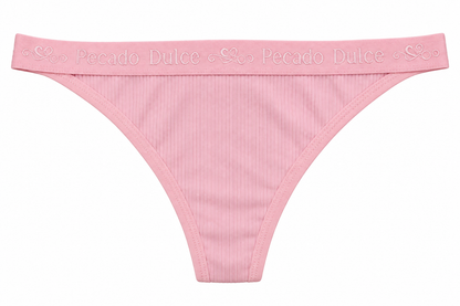 Panty Femenino de Corte Brasilero Dama Pecado Dulce En Rib Con Elástico