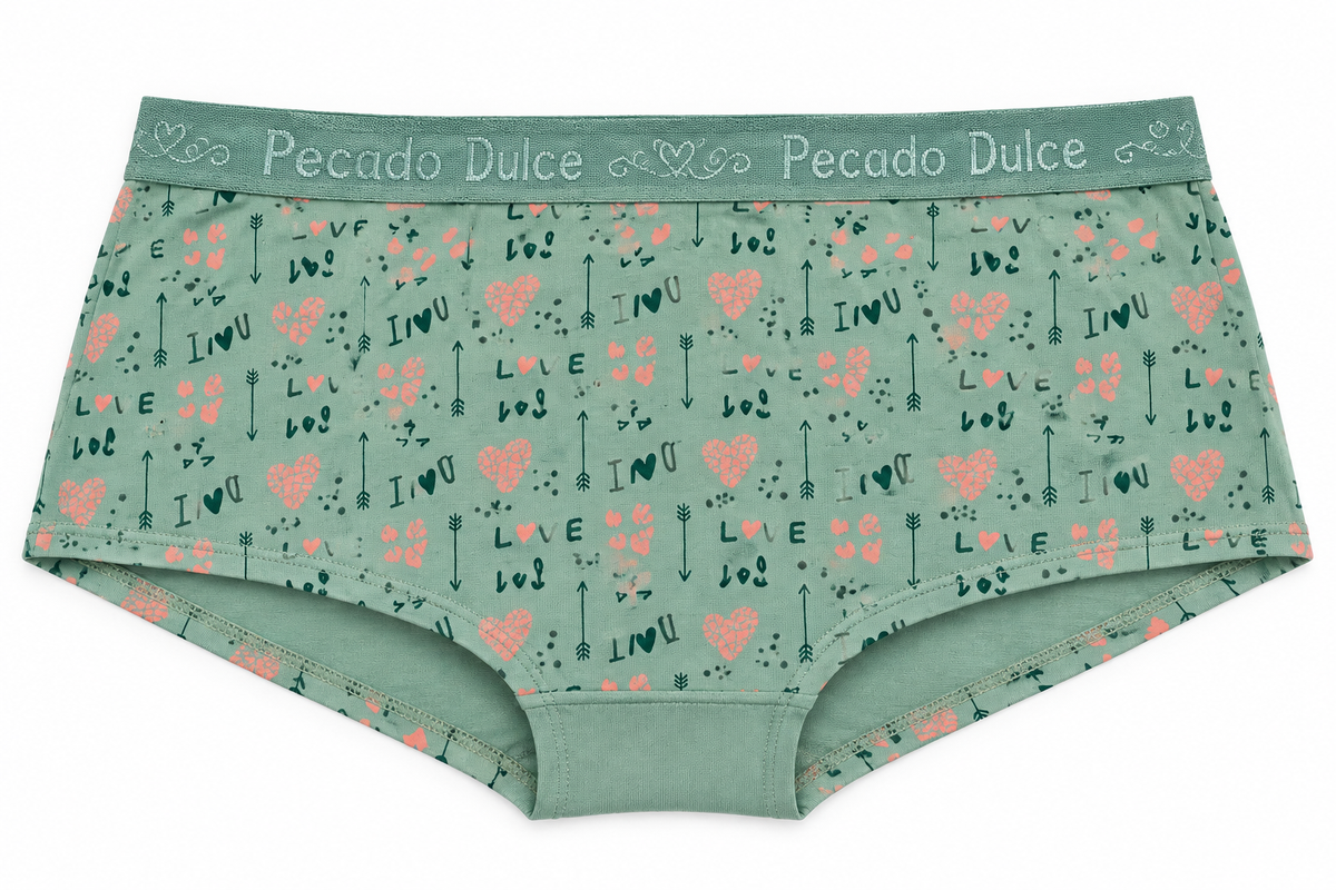 Cachetero Dama Pecado Dulce En Algodón Estampada