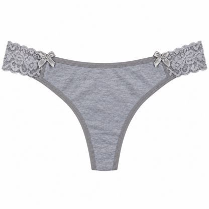 Panty Femenino de Corte Brasilero Dama Pecado Dulce Fondo Entero En Algodón y Encaje