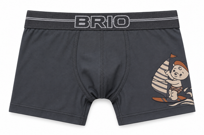 Bóxer Brio Niño En Microfibra Con Estampado En Pierna