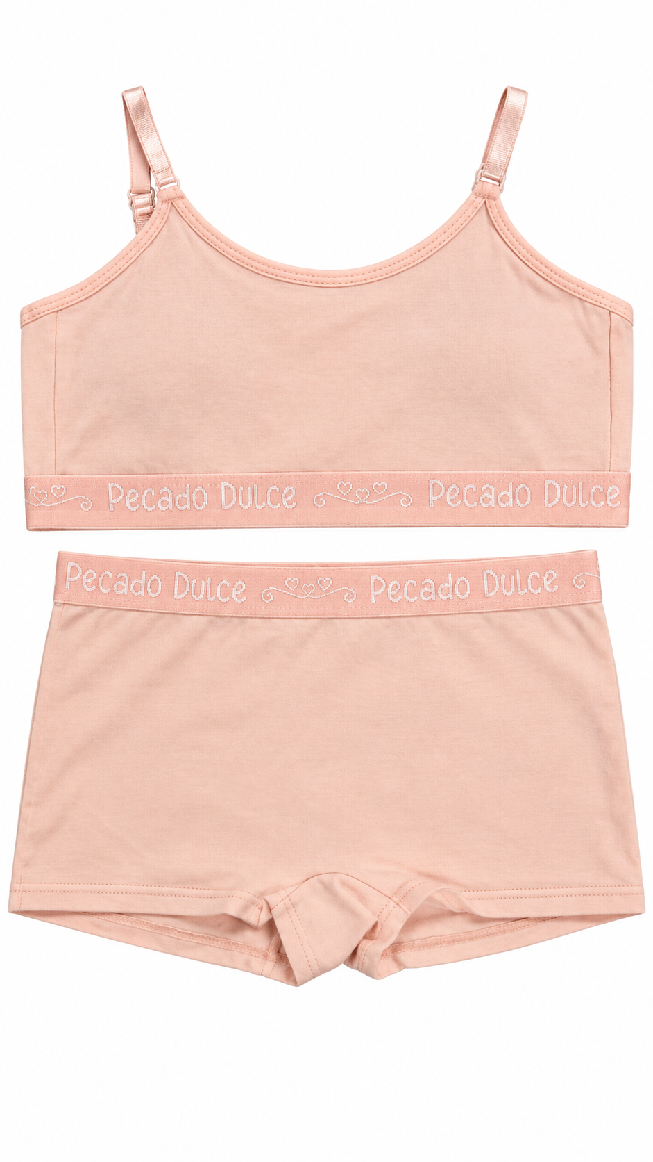 Conjunto Pecado Dulce Niña de Top Y Bóxer En Algodón