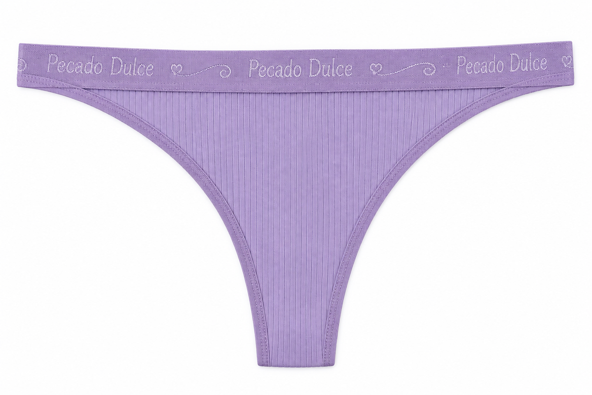 Panty Femenino de Corte Brasilero Dama Pecado Dulce En Rib Con Elástico