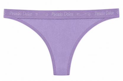 Panty Femenino de Corte Brasilero Dama Pecado Dulce En Rib Con Elástico