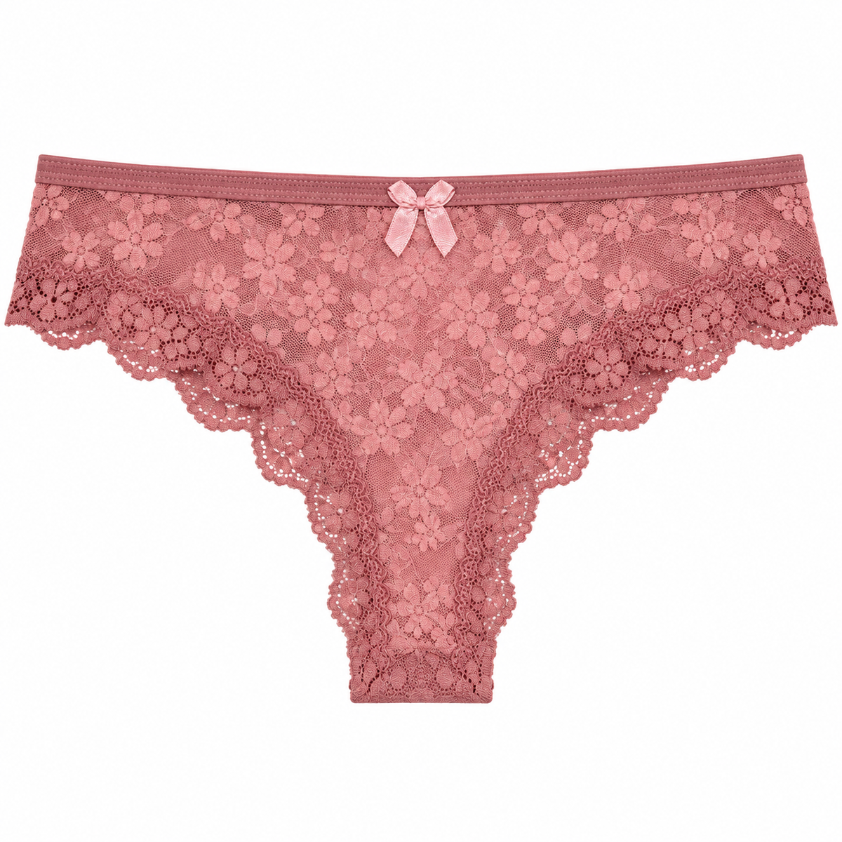 Panty Femenino de Corte Brasilero Dama Pecado Dulce Fondo Entero En Blonda