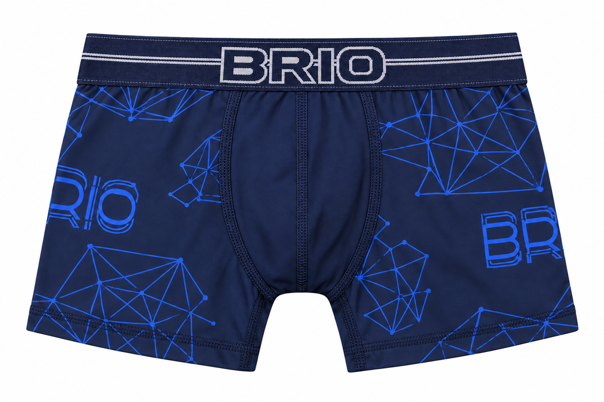 Bóxer Brio Niño Corto en Microfibra Y Estampado