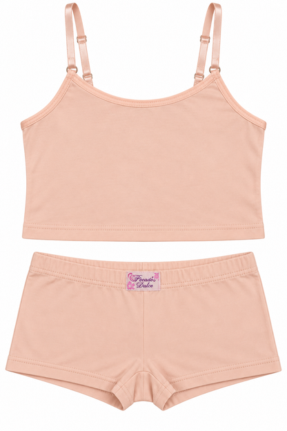 Conjunto Niña  Pecado Dulce Fondo Entero En Algodón