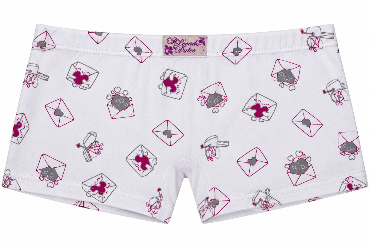 Bóxer Niña Pecado Dulce En Algodón Estampado