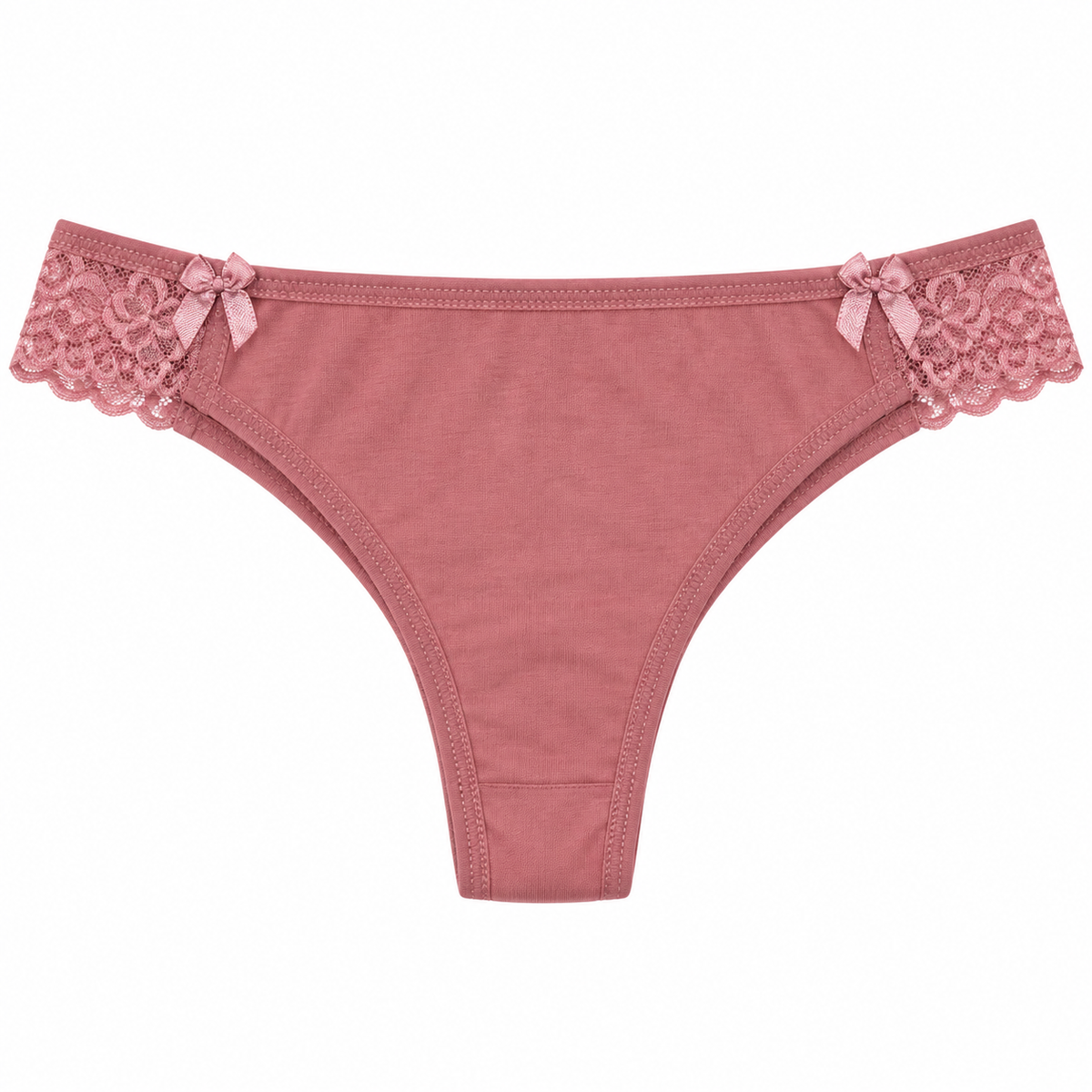 Panty Femenino de Corte Brasilero Dama Pecado Dulce Fondo Entero En Algodón y Encaje