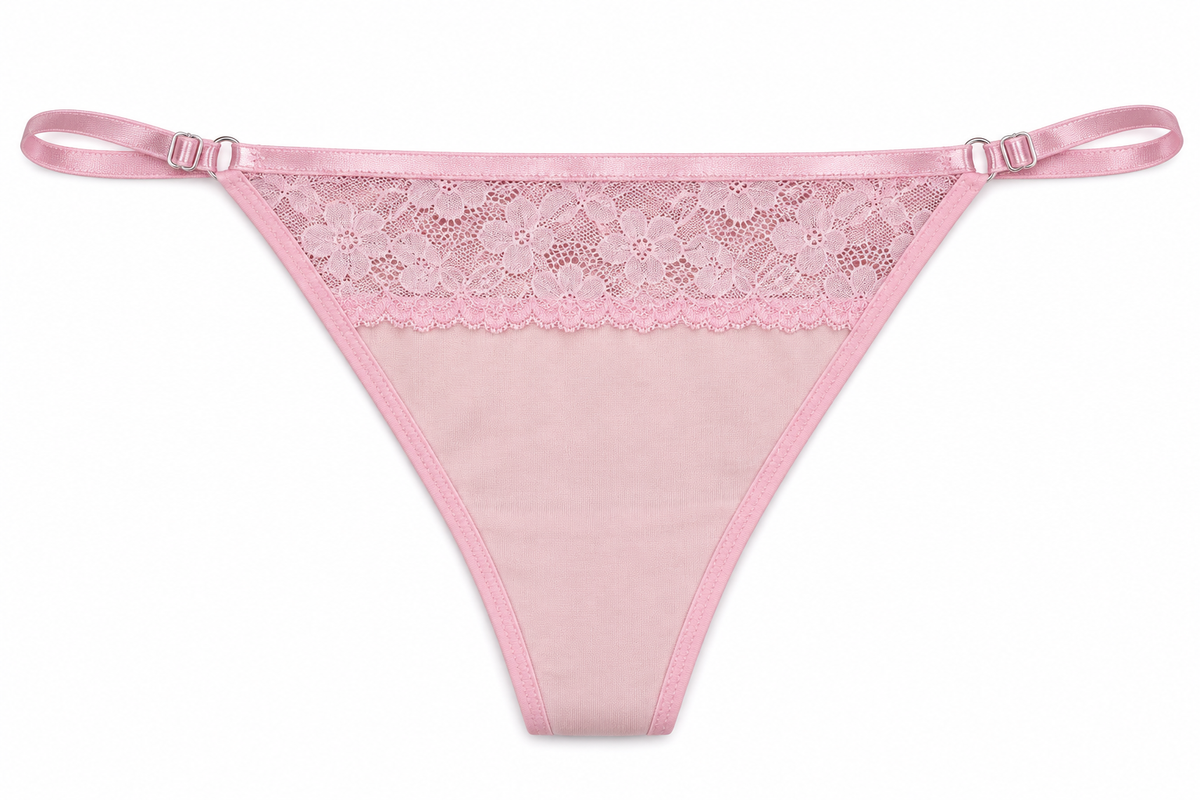 Panty Femenino de Corte Brasilero Dama Pecado Dulce En Algodón Y Encaje