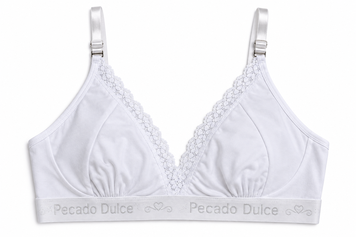 Top Materno Dama Pecado Dulce En Algodón Y Encaje