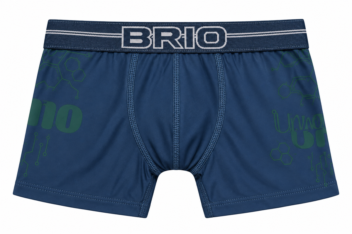 Bóxer Brio Niño Corto en Microfibra Y Estampado