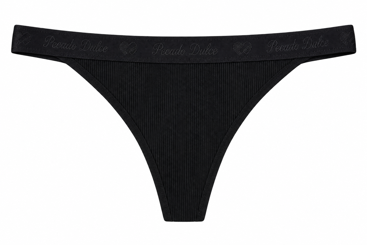 Panty Femenino de Corte Brasilero Dama Pecado Dulce En Rib Con Elástico