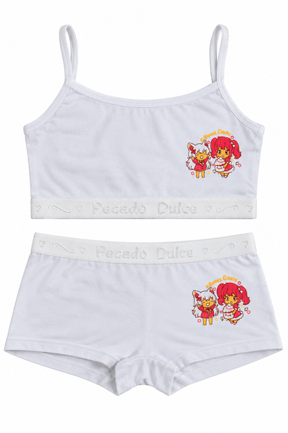 Conjunto Niña Pecado Dulce En Algodón Estampado