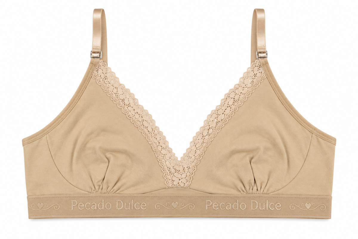 Top Materno Dama Pecado Dulce En Algodón Y Encaje