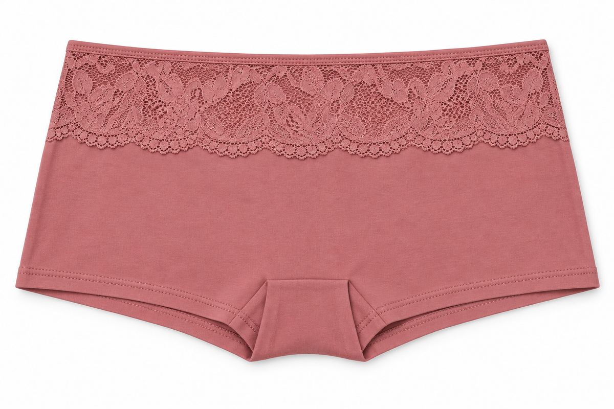 Bóxer Dama Pecado Dulce Fondo Entero En Algodón y Encaje
