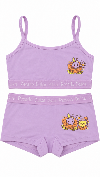 Conjunto Niña Pecado Dulce En Algodón Estampado