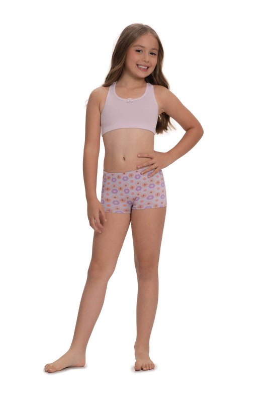 Bóxer Niña Pecado Dulce En Algodón Estampado
