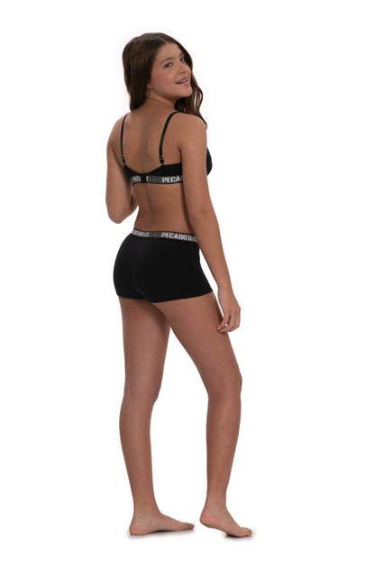 Conjunto Niña Pecado Dulce Top Y Bóxer En Algodón