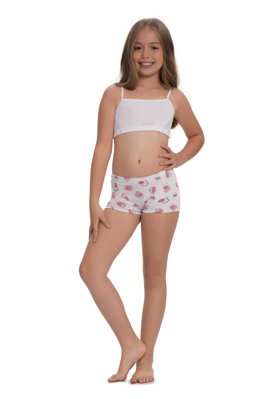 Bóxer Niña Pecado Dulce En Algodón Estampado
