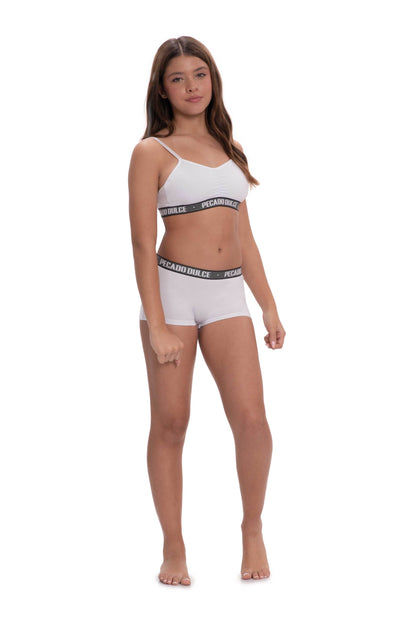 Conjunto Niña Pecado Dulce Top Y Bóxer En Algodón