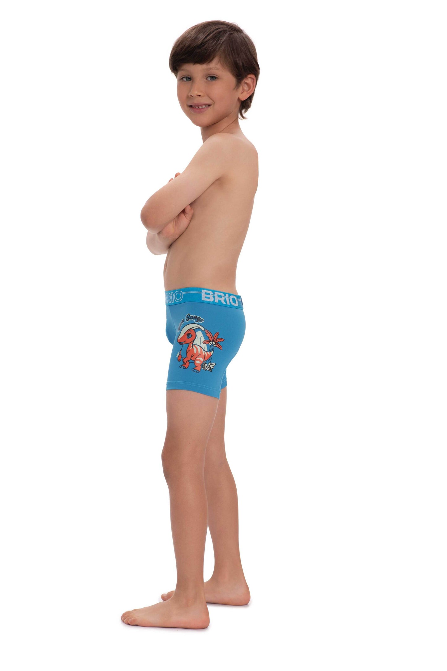 Bóxer Brio Niño En Microfibra Con Estampado En Pierna