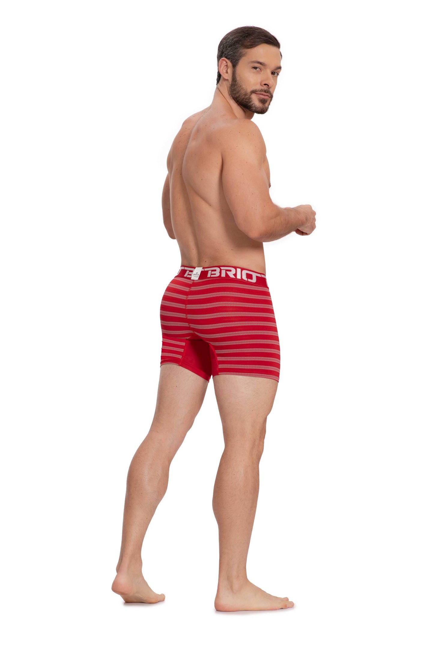 Bóxer Brio Hombre Rayas Corto En Microfibra