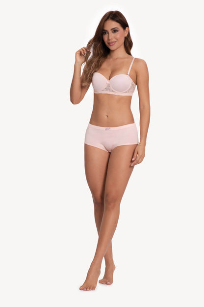 Brasier Strapless Dama Pecado Dulce En Microfibra Y Blonda