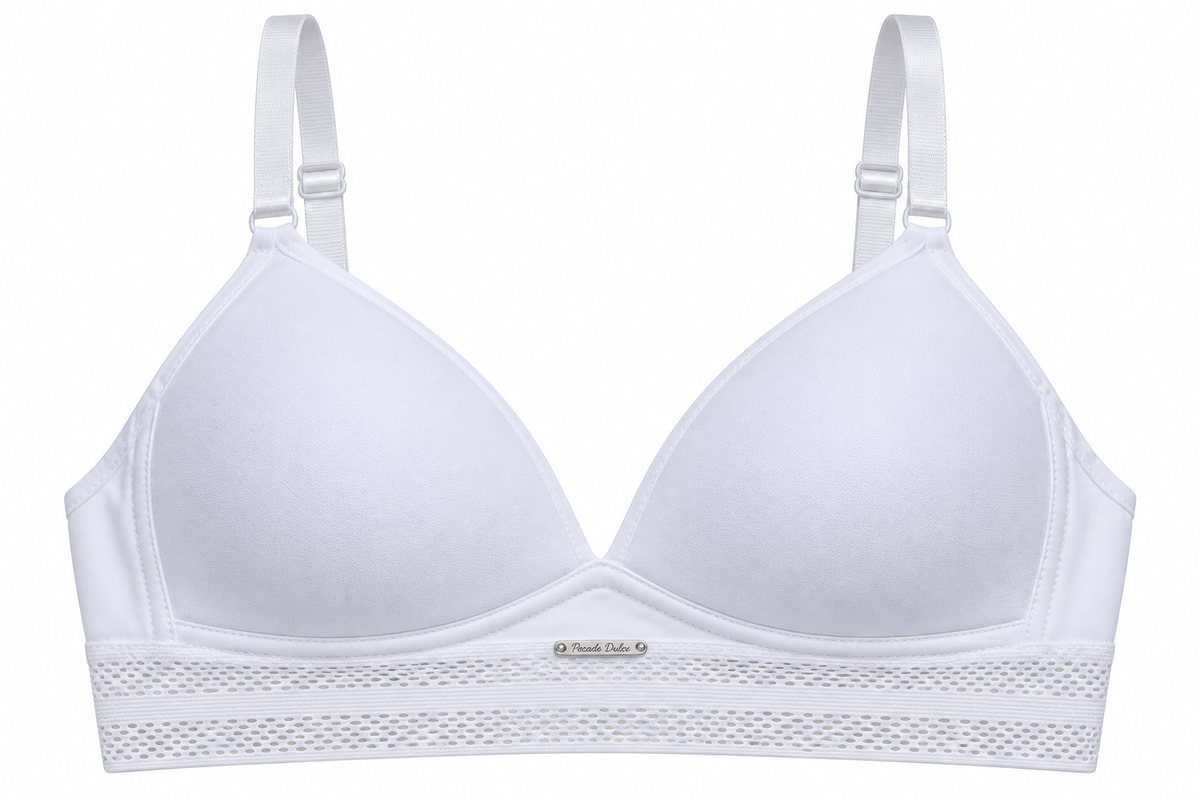 Brasier Niña Pecado Dulce En Microfibra Con Elástico De Malla