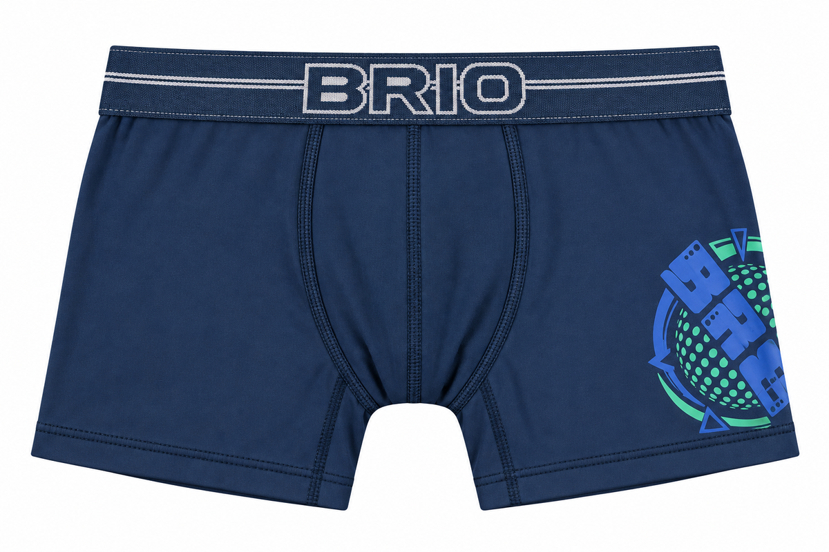 Bóxer Brio Niño Estampado Corto En Microfibra