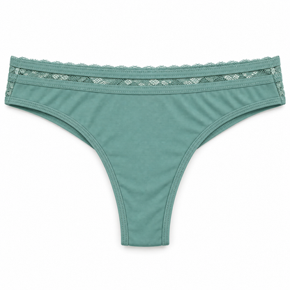 Panty Femenino de Corte Brasilero Dama Pecado Dulce Fondo Entero En Microfibra Y Encaje