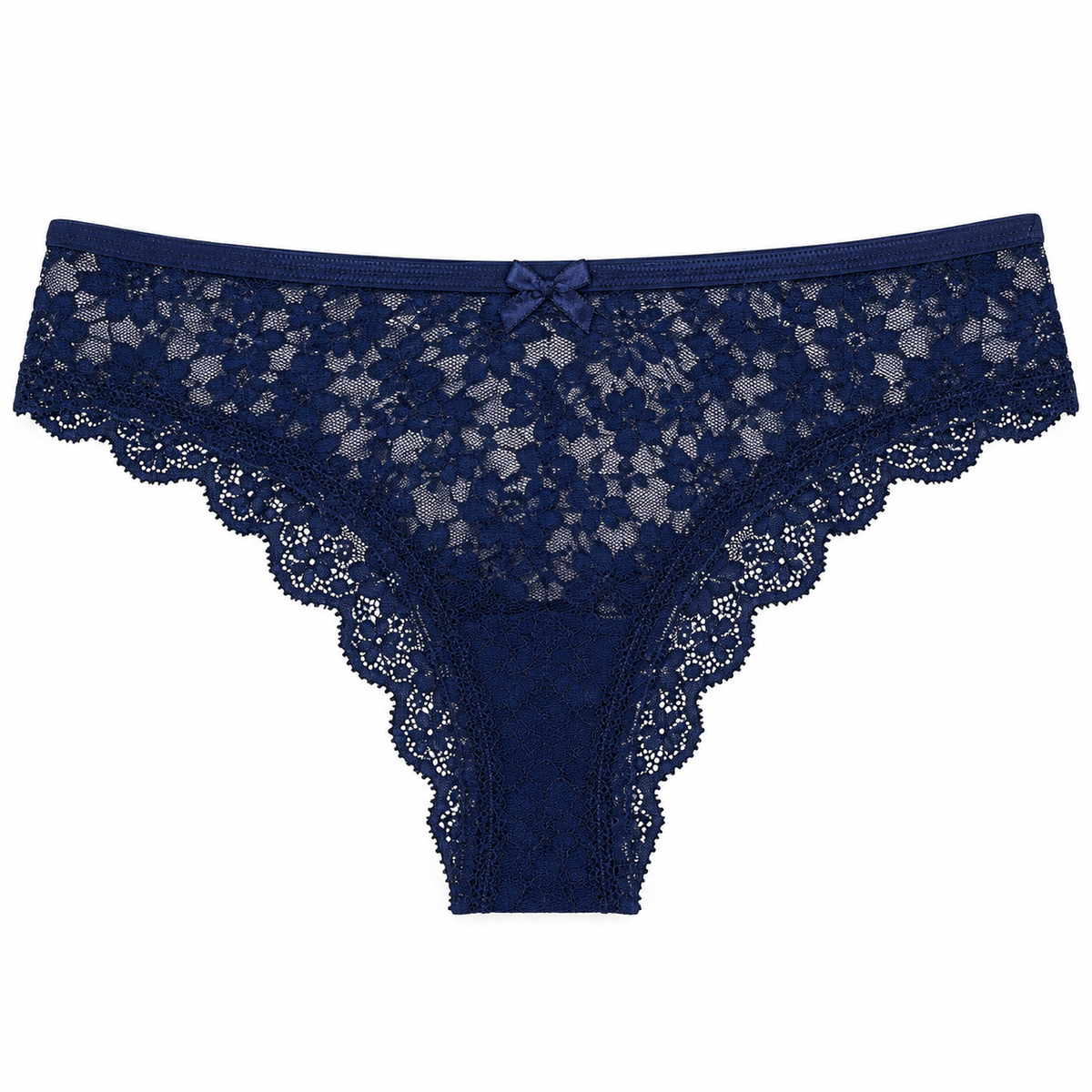 Panty Femenino de Corte Brasilero Dama Pecado Dulce Fondo Entero En Blonda